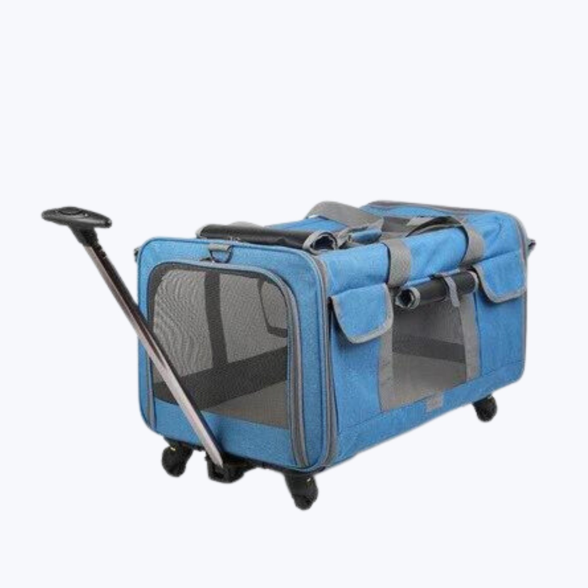 Bolsa de viaje con ruedas azul