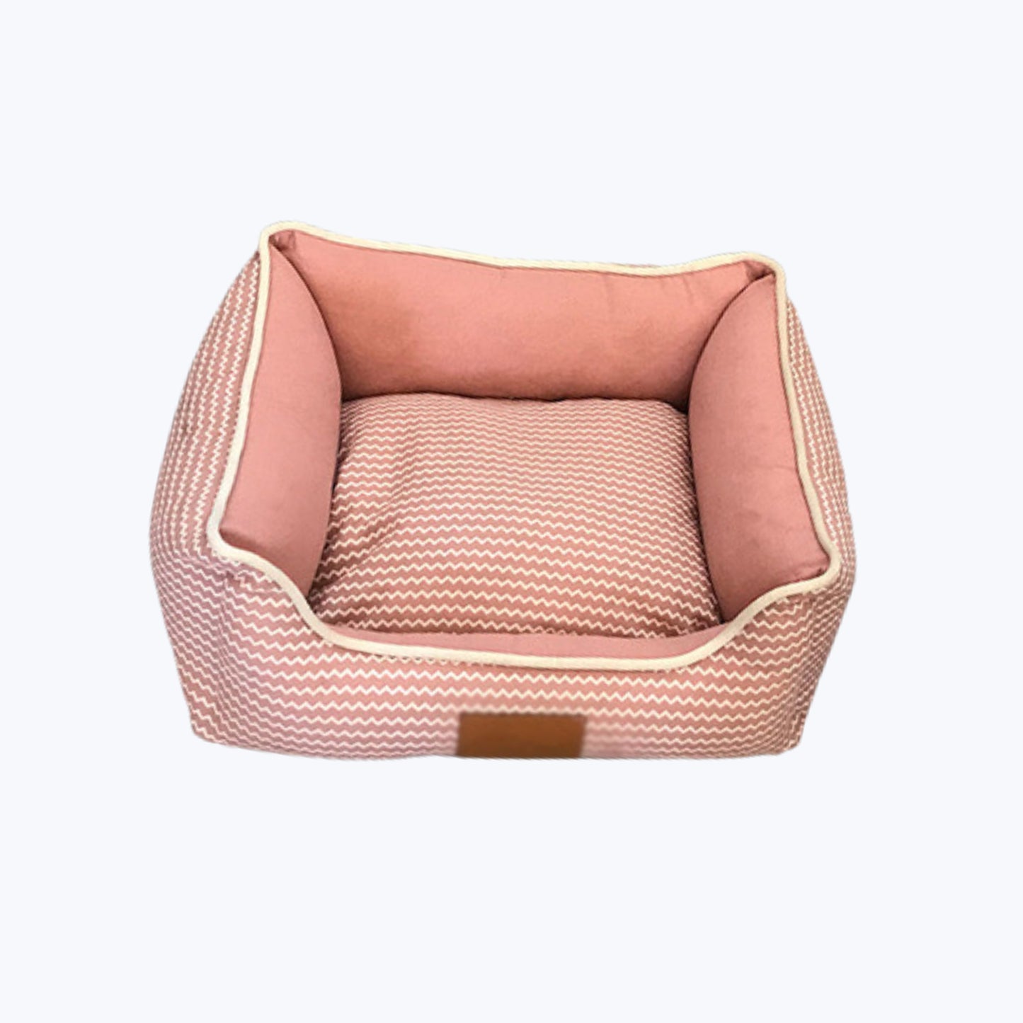 Cama desmontable de lino para gatos color rosa