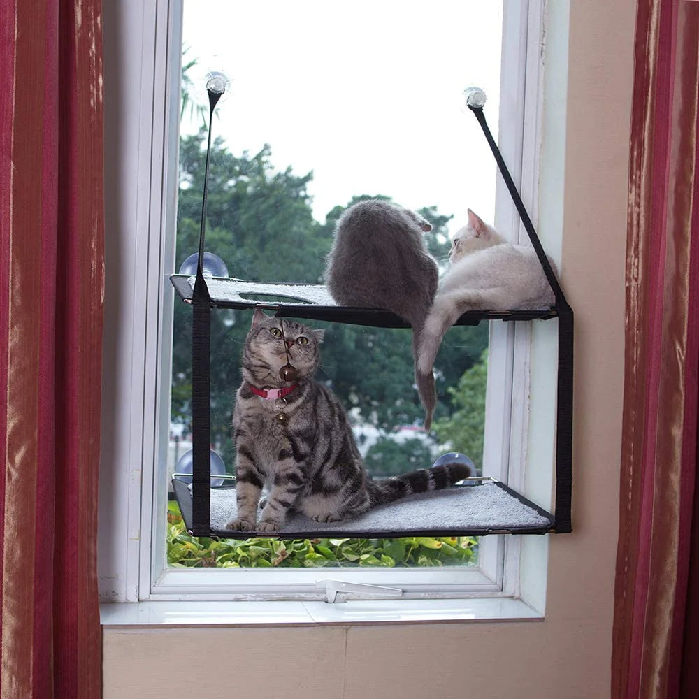 Hamaca de ventana para gato cómoda