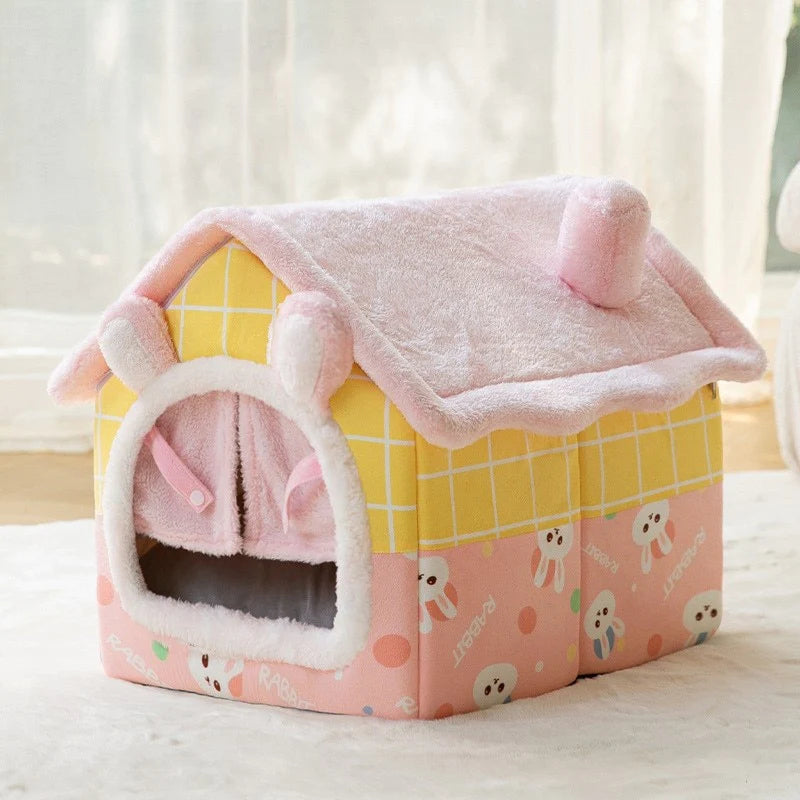 Casa completa para gatos Hoopet rosa claro