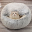 Cama redonda de felpa para gato cálida