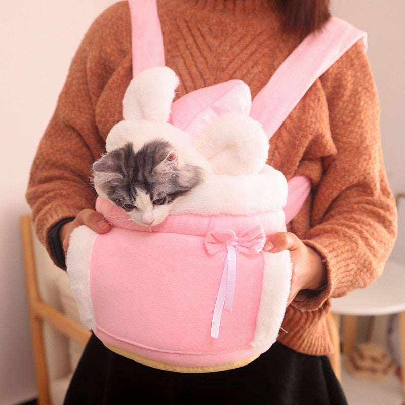Bolsa de transporte cálida para mascotas YOKEE rosa