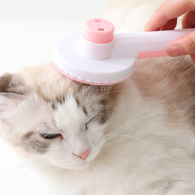 Cepillo pulsador de depilación para gato cómodo