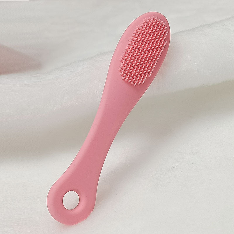 Cepillo de dientes de dedo para gato rosa