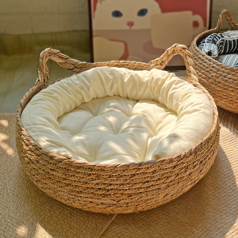 Cama cesta para gatos YOKEE set blanco