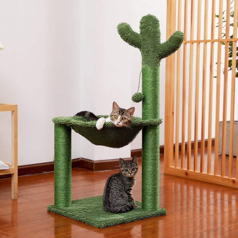 Poste rascador cactus para gatos cómodo